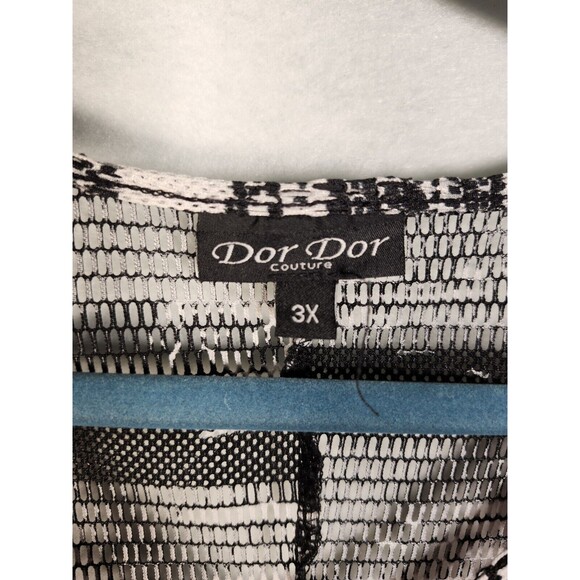 Embroidered Coverup 3X 2X Tunic Mesh Long Sleeve Boho Floral Dor Dor Couture - Picture 6 of 8